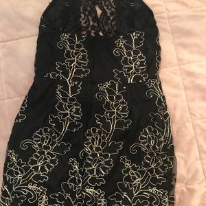 Black and gold dress